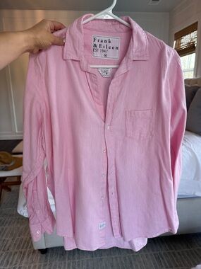 Frank & Eileen Light Pink Relaxed Button-Front Shirt